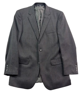 Pronto Uomo 46XL 46L Gray Herringbone Blazer Jacket Sport Suit Coat Soft Tweed - Picture 1 of 10