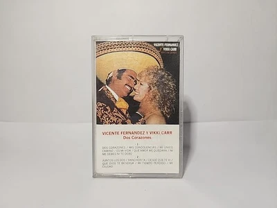 Vicente Fernandez Y Vikki Carr Dos Corazones CASSETTE Tape 1987 CBS DMC80231 - Image 1 of 4