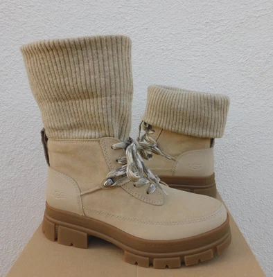 UGG MUSTARD SEED ASHTON HIKER WATERPROOF SUEDE ANKLE BOOTS, US 7.5/ EUR 38.5 NEW - Image 1 of 4