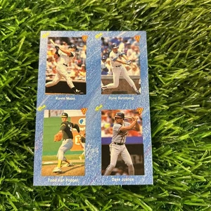 1991 Todd Van Poppel Kevin Maas Ryne Sandberg Dave Justice Classic Rookie A94 - Foto 1 di 2
