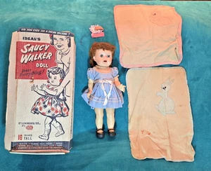 Muñeca Saucy Walker ANTIGUA Vintage IDEAL’s 16 Pulgadas W-16 con Caja Original - Imagen 1 de 14