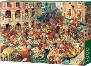 NEW Castorland Jigsaw Puzzle 3000 Pieces Bull Run in Pampeluna - Picture 1 of 2