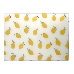 Glass Chopping Board Tempered Glass Cutting Board Kitchen Worktop Protect- Lemon - Picture 1 of 2