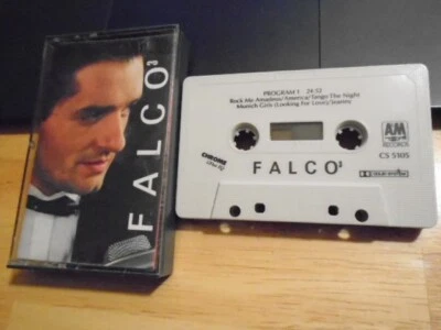 RARE OOP Falco 3 CASSETTE TAPE synth pop 1986 ROCK ME AMADEUS Vienna Calling a&m - Image 1 of 2