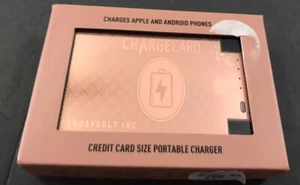 Aquavault Credit Card Size 2300mAh Portable Fast 1.5V Phone Charger Rose Gold-F1 - Picture 1 of 2
