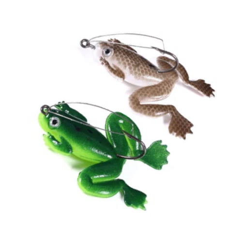 4er Set FROSCH WOBBLER Frog Kraut Haken Spinner Forellen Barsch Hecht Jig Köder - Bild 1 von 1