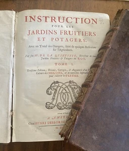 De La Quintinye,Instruction pour les Jardins fruitiers et potagers ,1697 - Picture 1 of 24