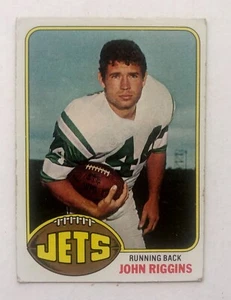 1976 Topps New York Jets JOHN RIGGINS #305 Football Card - Picture 1 of 2