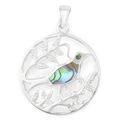 Vogel im Baum Anhänger aus 925 Silber für Mädchen Damen - Bild 1 von 4