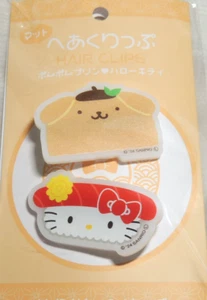 New Sanrio Hello Kitty and Pom Pom Purin Hair Clips from Japan - Picture 1 of 3
