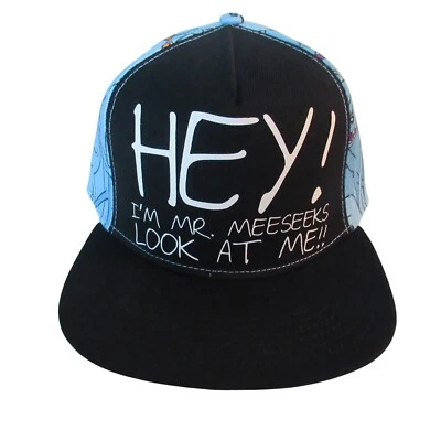 Sombrero Rick and Morty Snapback Azul Hey Im Mr Meeseeks Look At Me NUEVO Foto 1 de 4
