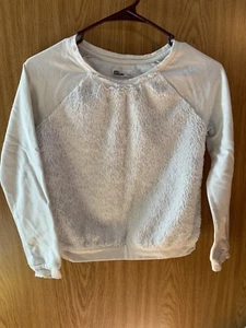 Girls Epic Threads Pullover Sweatshirt Fuzzy Size L White/Offwhite/Gray - Picture 1 of 4