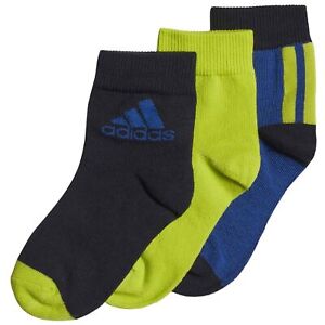 adidas 3er Sneaker Socken Set Jungen Baby Kinder Kleinkinder Blau Grün Navy