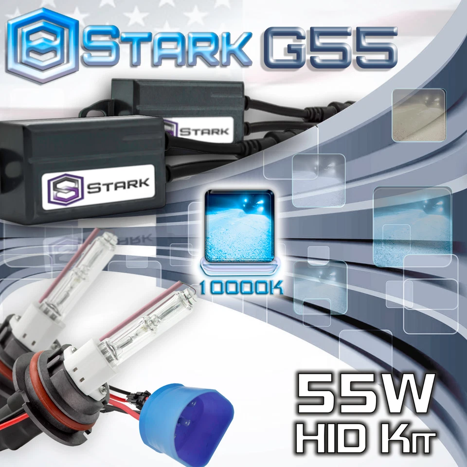 Slim 55W Xenon Hi Lo Dual HID Kit Head Light - 10000K 10K Blue - 9007 HB5 (B) - Image 1 of 1