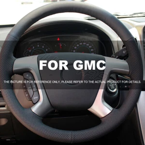 Para 2007-2014 GMC Yukon SLT XL SLE Denali - Cubierta envolvente de cuero para volante - Imagen 1 de 12