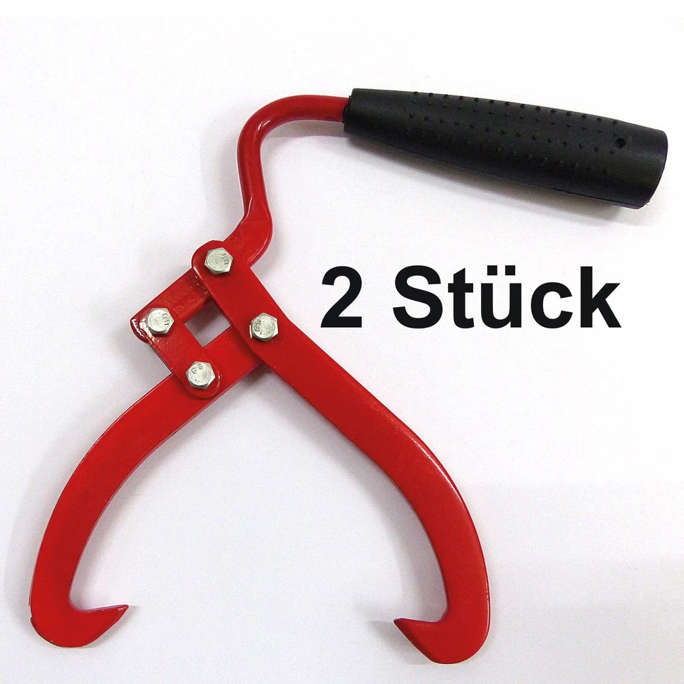 SONDERANGEBOT 2er SET Handpackzange,Packzange,Holzzange,Holzgreifer,Tragehilfe - Bild 1 von 1