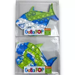 Gotta Pop - Push And Pop Bubble Fidget Sensory Toys Blue White Green Fish - Picture 1 of 3