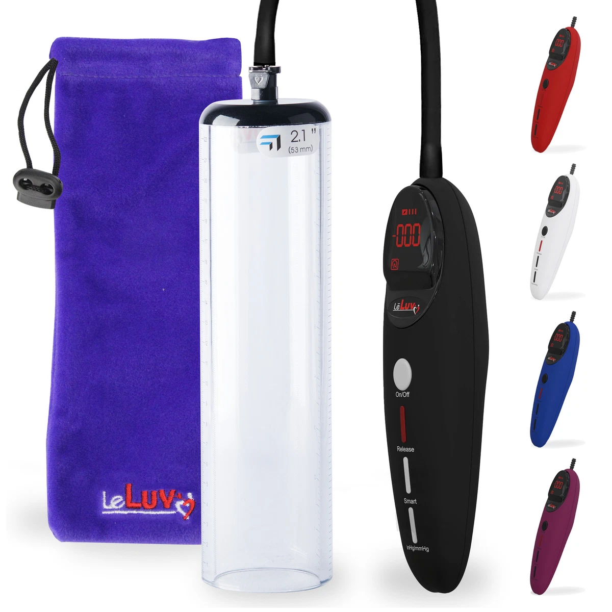 leluv ipump rechargeable electric penis pump Dual romance - Rose vibrating cock ring main image 1
