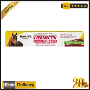 New In Box Paste Horse Dewormer Apple Flavor Exp 12/2025 dur-vet wormer - Picture 1 of 24