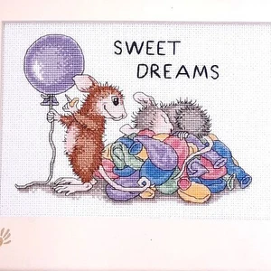 Dimensions House Mouse Designs Sweet Dreams Counted Cross Stitch Kit 10x8 Mäuse B - Bild 1 von 3