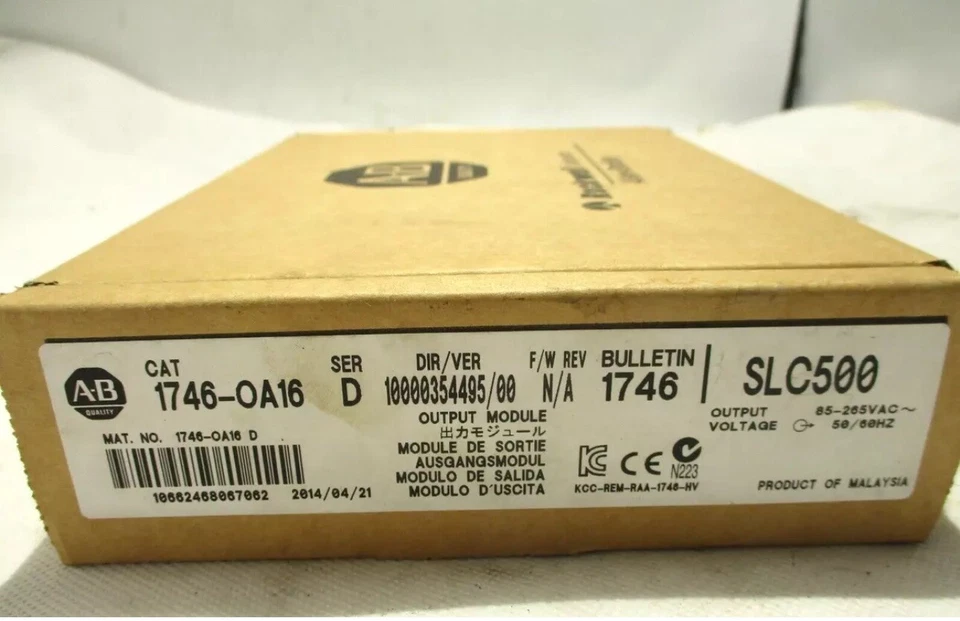 ALLEN-BRADLEY 1746-OA16 OUTPUT MODULE SLC 500 AC Output Module Fast Ship - Image 1 of 1