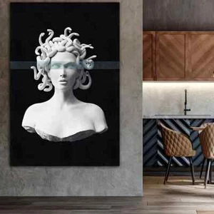 Medusa Sculpture Wall Art  Canvas Unframed/Framed - Bild 1 von 7