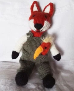 Mr Fox und Fingerpuppen - handgestricktes Stofftier - neu maßgeschneidert gefertigt - Bild 1 von 6