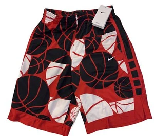 Nike $35 Red Elite Big Basketball All Over Print Shorts DX5513 Boys Size XL - Picture 1 of 3