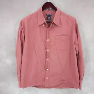 Knights Bridge Shirt Mens Large Wrinkle Resistant Pink Button Up Long Sleeve - Picture 1 of 9