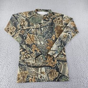 Cabelas Camo Base Layer Shirt Mens Large Stretch Woodland 3D Seclusion Gorpcore