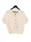 & Other Stories Women's Blouse UK 8 Cream Lyocell Modal with Viscose Basic
