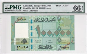 Lebanon, 100.000 Livres, 2011-12, UNC, p95s, SPECIMEN - Picture 1 of 2