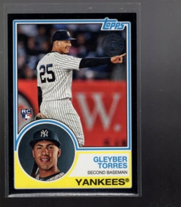 B2501- 2018 Topps Update '83 Topps Negro #8316 Gleyber Torres / 299 - Nm-Mt - Imagen 1 de 2