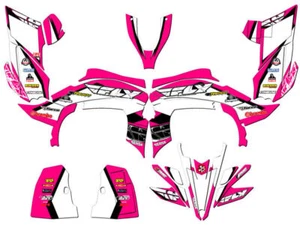 2009-2013 450R/450X (Aluminum Frame EFI) YFZ 450 13 FLY Pink Senge Graphics Kit - Picture 1 of 7
