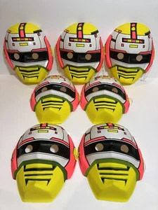 VINTAGE Neon SPACE JAPANESE ANIME ROBOT MASK HALLOWEEN NOS Rare 80’s 90’s Set 7 - Picture 1 of 4