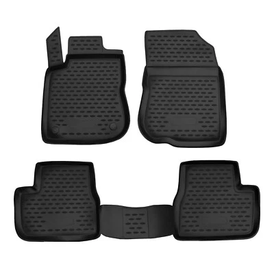 J&J AUTOMOTIVE Tapis De Sol Caoutchouc À Bords Hauts Pour Peugeot 2008 2013-2019 4-Pcs