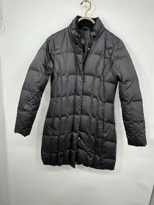 Abrigo Chaqueta Acolchada Eddie Bauer Mujer S Pequeño Plumón de Ganso Negro Woodie - Imagen 1 de 15