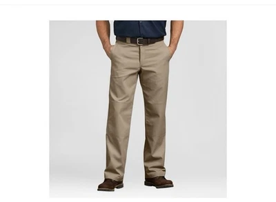 Pantalones de Trabajo Dickies Para Hombres FLEX Calce Relajado Pierna Recta Doble Rodilla-Bronceado 30x30 Nuevos con Etiquetas  Foto 1 de 2
