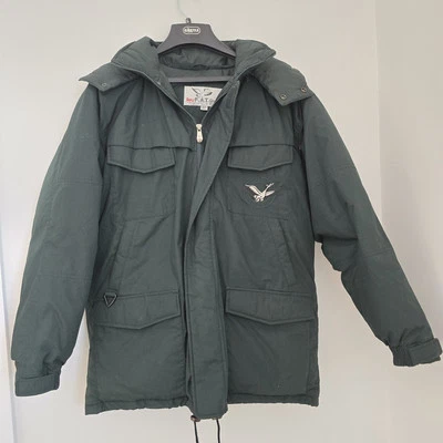 Chaqueta de Plumón Triple FAT Goose Vintage Para Hombre Parka Verde Capucha Extraíble Talla M Foto 1 de 4