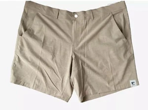 GEORGE ABOVE THE KNEE BEIGE MOISTURE WICKING STRETCH FLAT FRONT SHORTS Sz 46* - Picture 1 of 3