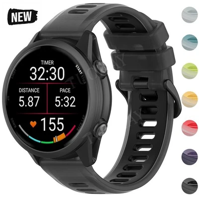 Silikon Armband Uhrenarmband für Garmin Vivoactive 6 5 4 3 Venu 2 Plus SQ Music - Bild 1 von 4