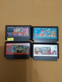 Lot of 4 Dragon Quest Warrior 1 2 3 4 I II III IV FC Famicom NES Japan Import 
