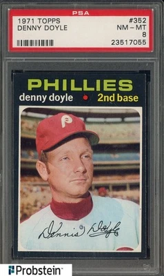 Topps Baseball #352 1971 Denny Doyle Philadelphia Phillies PSA 8 casi nuevo-como nuevo Foto 1 de 2