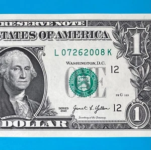 July 26, 2008 (L 07262008 K) BIRTHDAY Note $1 One Dollar Bill *UNC* - Picture 1 of 4