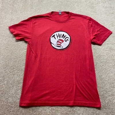 Camisa Red Thing 1 Cat in the Hat Dr Seuss Para Hombre Grande Roja Gráfica Camiseta Foto 1 de 4