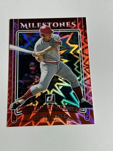 2025 Donruss Johnny Bench /99 Red Burst Milestones Insert - Picture 1 of 3