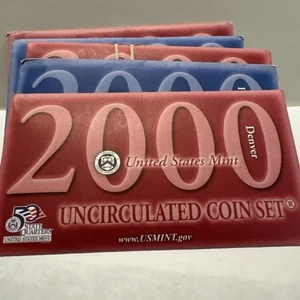 3 2000 P & D US Mint Sets - Complete - 20 Coins each- With COA - Picture 1 of 13