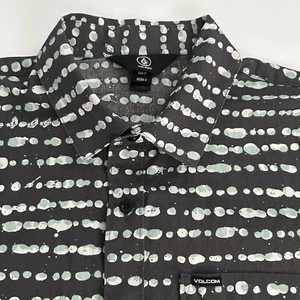 Volcom True To This Mens Shirt Sz S Button Front Short Sleeve Cotton Lightweight - Picture 1 of 5