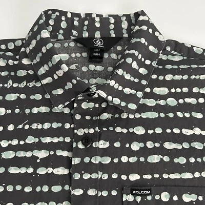 Volcom True To This Mens Shirt Sz S Button Front Short Sleeve Cotton Lightweight - Image 1 of 4
