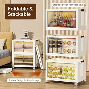 3Pack Stackable Storage Bins Bedroom Space Saving Closet Organizer Container Box - Picture 1 of 21